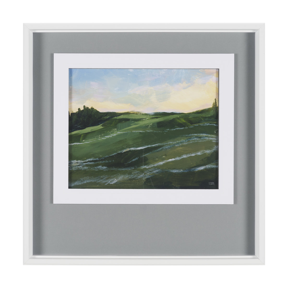 Sunrise Valley I by Mercana Studio a Hand Embellished Textured Framed Art Print Matted under Glass