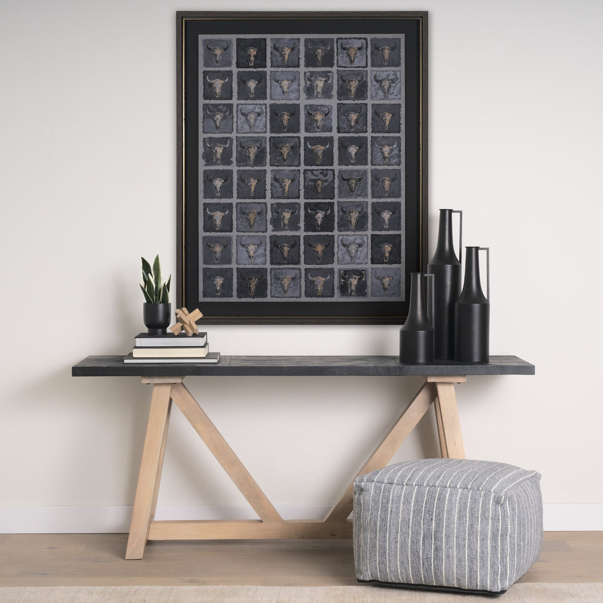 Forty-Eight by Natalia Boychenko-Tariq Hand-Embellished Textured Framed Artwork Matted under Glass from Mercana - Luna Furniture