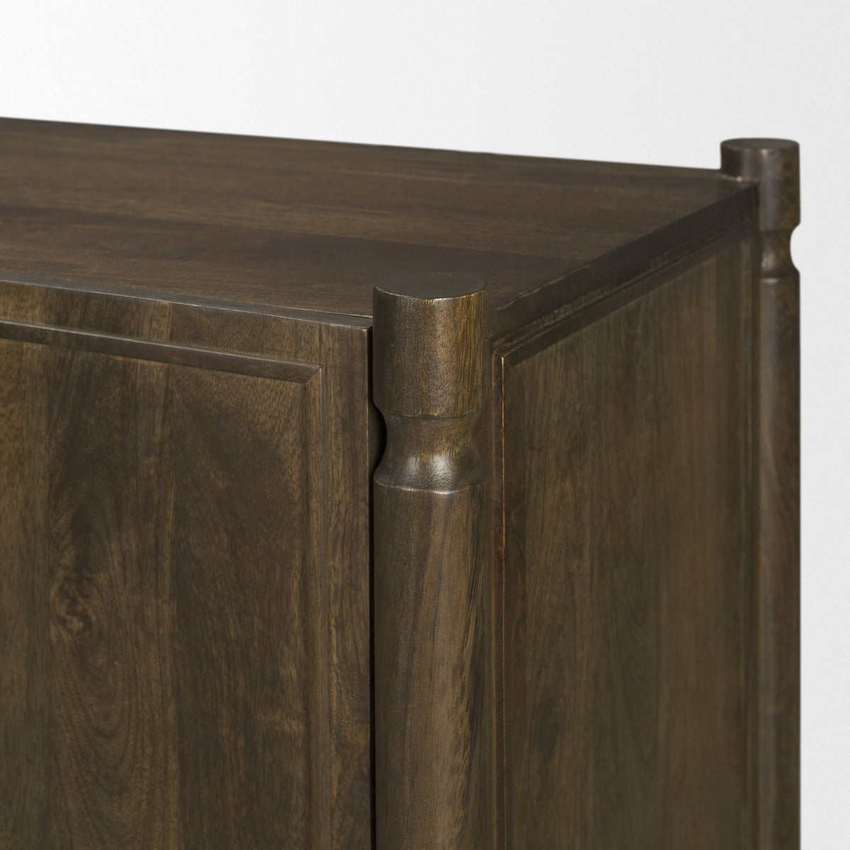 Phil Dark Brown Wood 2 Door 3 Drawer Closed Sideboard from Mercana - Luna Furniture
