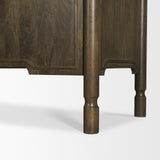 Phil Dark Brown Wood 2 Door 3 Drawer Closed Sideboard from Mercana - Luna Furniture
