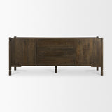 Phil Dark Brown Wood 2 Door 3 Drawer Closed Sideboard from Mercana - Luna Furniture