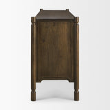 Phil Dark Brown Wood 2 Door 3 Drawer Closed Sideboard from Mercana - Luna Furniture