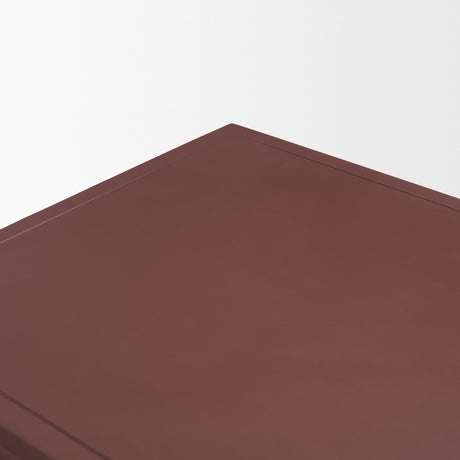 Rousseau 4 Door Closed Sideboard | Arched Glass | Burgundy Metal from Mercana - Luna Furniture