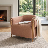 Margaux Sienna Fabric Open Back Barrel Accent Chair from Mercana - Luna Furniture