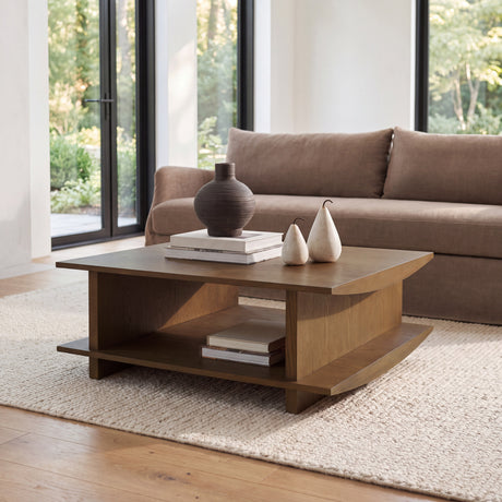 Boden 42" Square Wood Coffee Table w/ Open Shelf from Mercana - Luna Furniture