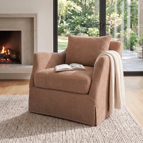 Ellington Slipcovered Slope Arm Accent Chair | Sienna Fabric from Mercana - Luna Furniture