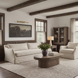 Lyonne Oblong Medium Brown Oak Wood Coffee Table from Mercana - Luna Furniture