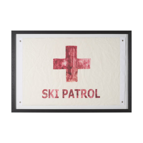 Ski Patrol by Mercana Studio Hand-Embellished Textured Framed Artwork Matted under Glass from Mercana - Luna Furniture