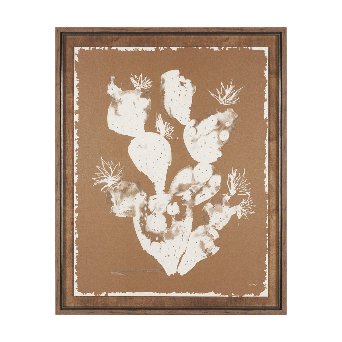 Solar Cactus - Sienna by Nick Simon Hand-Embellished Textured Framed Artwork Matted under Glass from Mercana - Luna Furniture