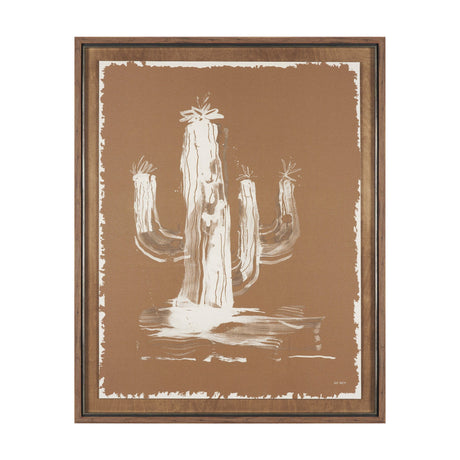 Saguaro Nights - Sienna by Nick Simon Hand-Embellished Textured Framed Artwork Matted under Glass from Mercana - Luna Furniture