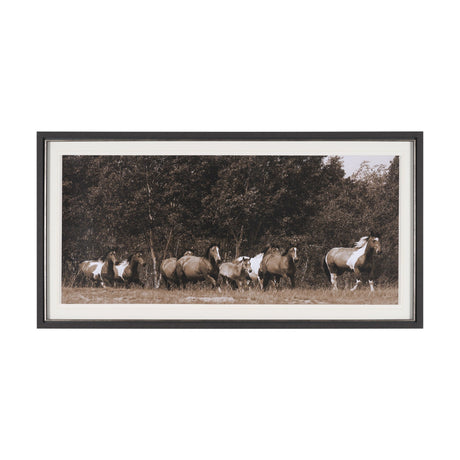 The Painted Herd by Chad Mackay Textured Framed Photo Print Matted under Glass from Mercana - Luna Furniture