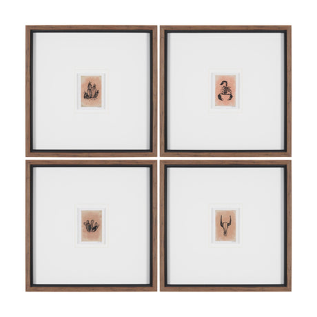 Desert Collection by Nick Simon Hand-Embellished Framed Artwork Matted under Glass (Set of 4) from Mercana - Luna Furniture