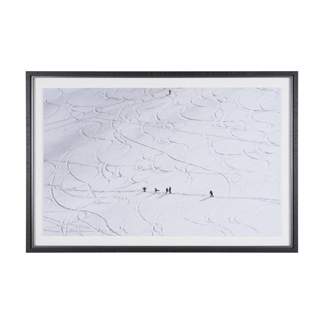 Skiers on Winter Slope by Anita Palceska Textured Framed Photo Print Matted under Glass from Mercana - Luna Furniture