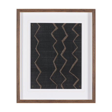 Fabric Fusion - Zig Zag by Maja Gunnarsdottir Textured Framed Artwork Matted under Glass from Mercana - Luna Furniture