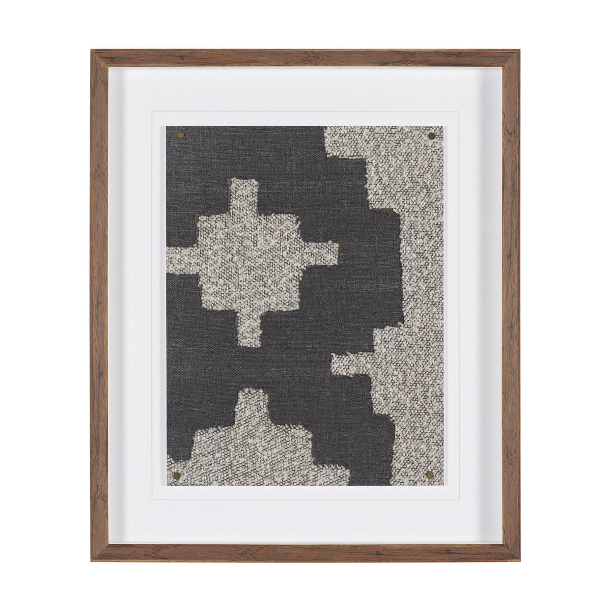 Fabric Fusion - Blok by Maja Gunnarsdottir Textured Framed Artwork Matted under Glass from Mercana - Luna Furniture