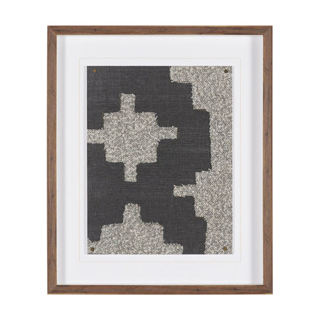 Fabric Fusion - Blok by Maja Gunnarsdottir Textured Framed Artwork Matted under Glass from Mercana - Luna Furniture