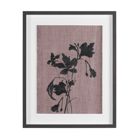 Black Botanical Silhouette by Cartissi Hand-Embellished Textured Framed Artwork Matted under Glass from Mercana - Luna Furniture