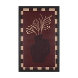 Minimalist Vase Plant by The Art Concept Hand-Embellished Textured Framed Artwork Matted from Mercana - Luna Furniture