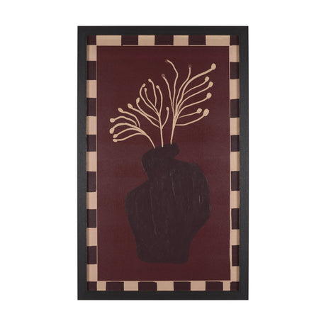 Minimalist Vase Plant by The Art Concept Hand-Embellished Textured Framed Artwork Matted from Mercana - Luna Furniture
