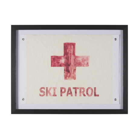 Ski Patrol by Mercana Studio Hand-Embellished Textured Framed Artwork Matted under Glass from Mercana - Luna Furniture