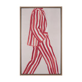 Walking Striped Suit by Mercana Studio Hand-Embellished Textured Framed Canvas Artwork from Mercana - Luna Furniture