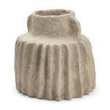 Jiya 12" Natural Ardi Paper Mache Double Handle Pot from Mercana - Luna Furniture