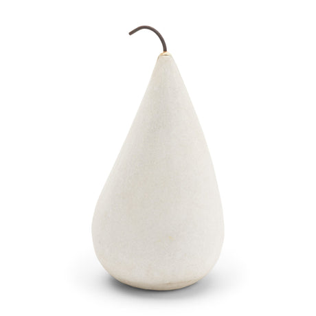 Pera Large White Marble Pear Decorative Object from Mercana - Luna Furniture