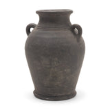 Creta Black Terracotta Double Handle Vase from Mercana - Luna Furniture