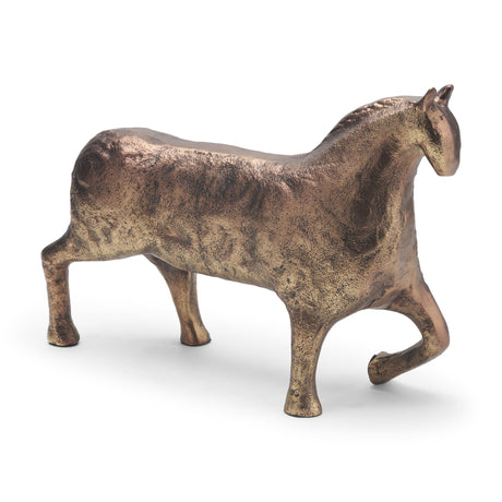 Marengo Antiqued Brass Metal Decorative Horse Object from Mercana - Luna Furniture