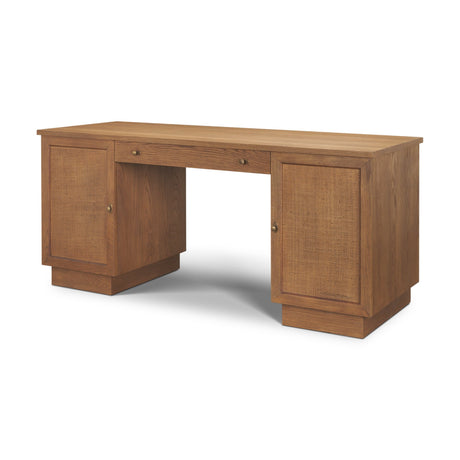 Carmel Writing Desk | Raffia w/ Brown Wood from Mercana - Luna Furniture