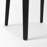 Clara Black Beech Wood W/ Cream Fabric Seat and Cane Back Armless Dining Chair, Set of 2 from Mercana - Luna Furniture