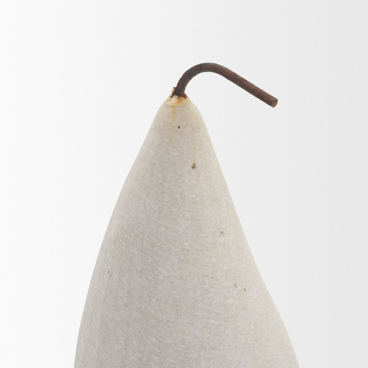 Pera Small White Marble Pear Decorative Object