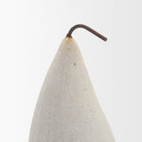 Pera Small White Marble Pear Decorative Object