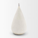 Pera Large White Marble Pear Decorative Object