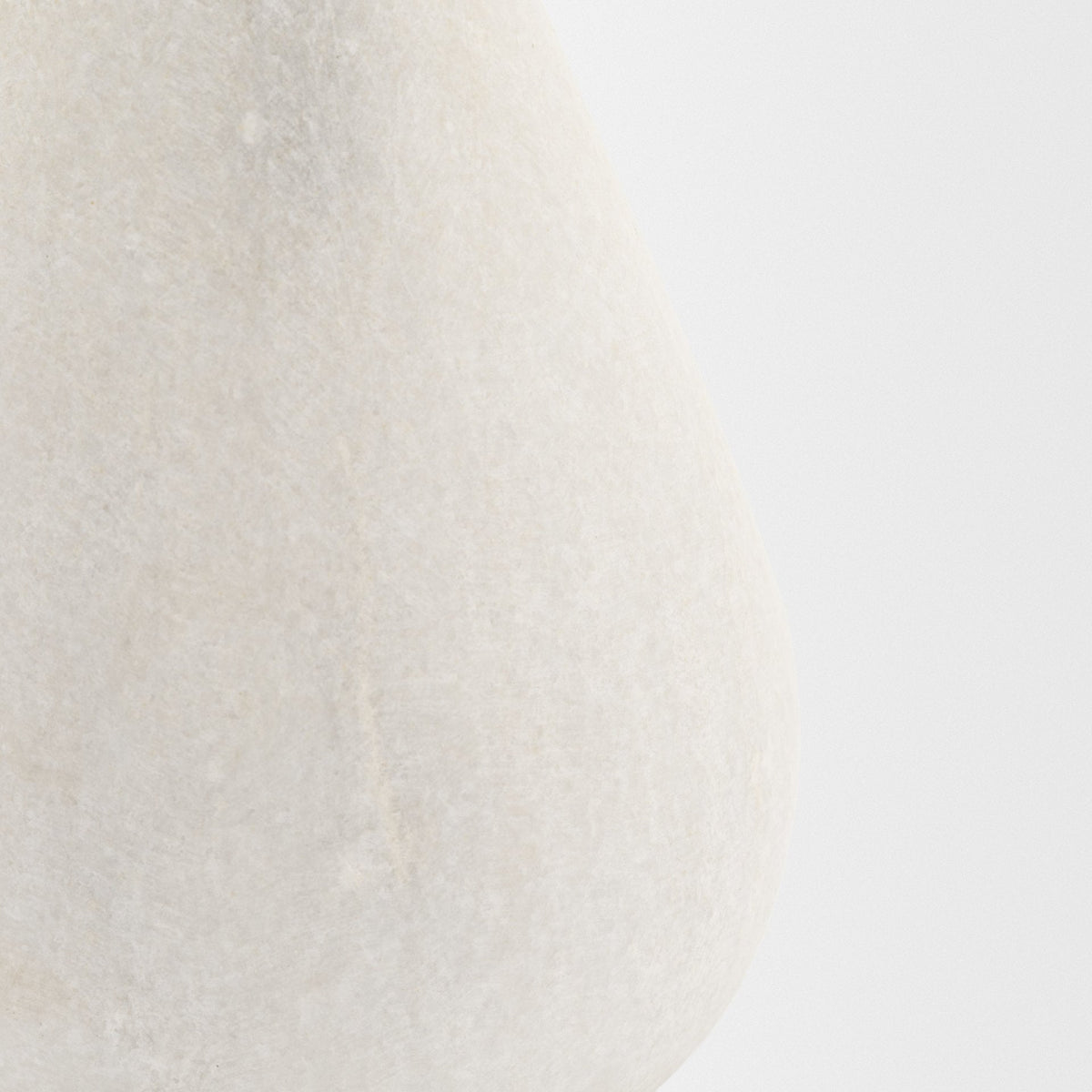 Pera Large White Marble Pear Decorative Object