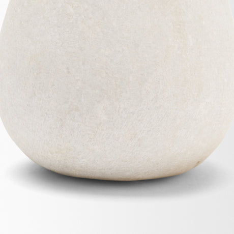 Pera Large White Marble Pear Decorative Object from Mercana - Luna Furniture