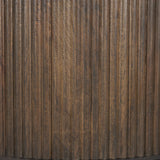 Terra 48L x 48W x 15H Dark Brown Wood Round Fluted Coffee Table from Mercana - Luna Furniture