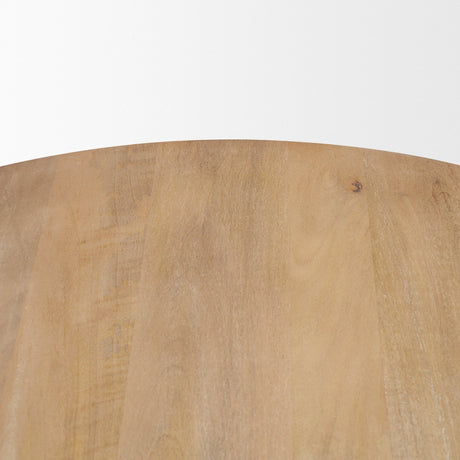 Terra 48L x 48W x 15H Light Brown Wood Round Coffee Table from Mercana - Luna Furniture