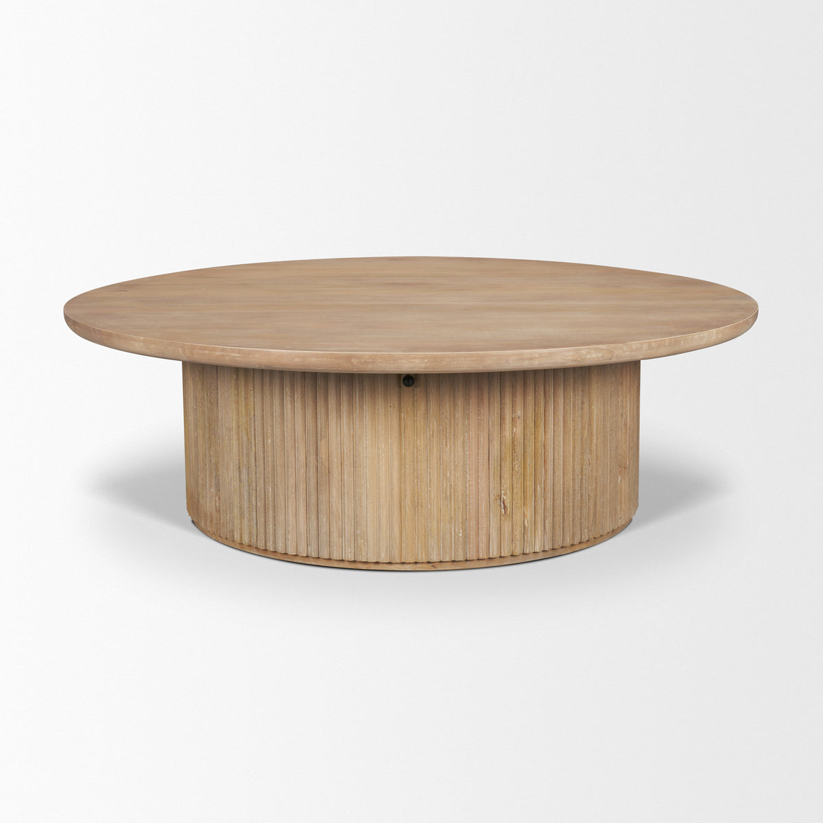 Terra 48L x 48W x 15H Light Brown Wood Round Coffee Table from Mercana - Luna Furniture