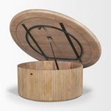 Terra 48L x 48W x 15H Light Brown Wood Round Coffee Table from Mercana - Luna Furniture
