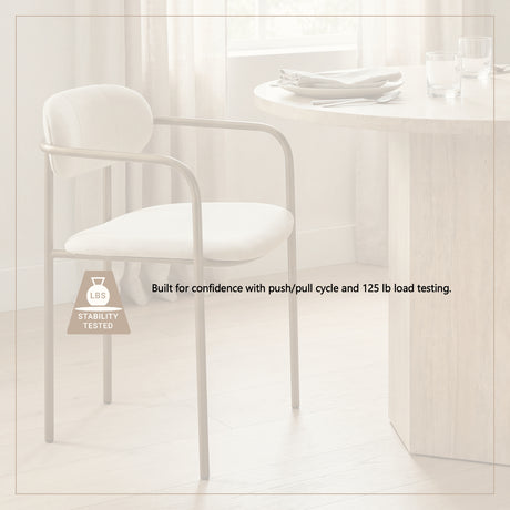Parker I Cream Fabric Seat Gold Metal Frame Dining Chair, Set of 2 from Mercana - Luna Furniture