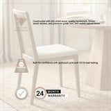 Clara Light Brown Beech Wood W/ Cream Fabric Seat and Cane Back Armless Dining Chair, Set of 2 from Mercana - Luna Furniture