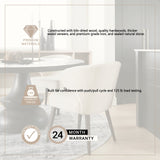 Niles 22.5L x 24.5W x 32H Cream Fabric Seat W/ Dark Brown Wooden Legs Wingback Dining Chair from Mercana - Luna Furniture
