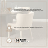 Nolan Slope Cream Chenille Dining Chair, Set of 2 from Mercana - Luna Furniture