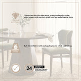 Cline Moss 008 Olive Fabric Upholstered and Brown Wood Dining Chair, Set of 2 from Mercana - Luna Furniture