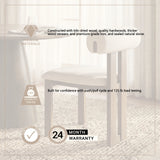 Tribeca Curve Open Back Cream and Dark Brown Tripod Frame Dining Chair from Mercana - Luna Furniture