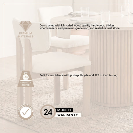 Soho Curved Open Back Cream w/ Light Brown Tripod Frame Dining Chair from Mercana - Luna Furniture