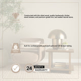 Oskar Chocolate Fabric w/ Brown Wood Base Swivel Accent Chair from Mercana - Luna Furniture