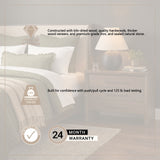 Holden King Upholstered Bedframe | Shelter Headboard | Oatmeal Performance Fabric from Mercana - Luna Furniture