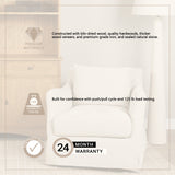 Ellington Slipcovered Slope Arm Swivel Swivel Accent Chair | Cream Fabric from Mercana - Luna Furniture